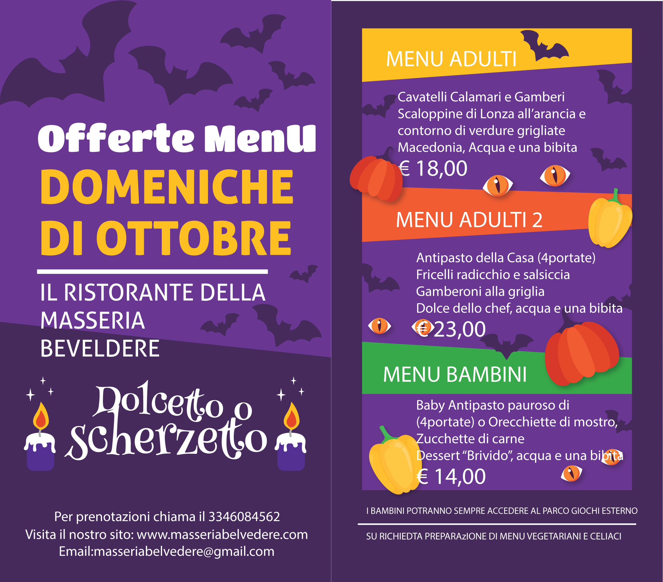 Offerta menu domeniche